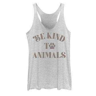 Juniors' Fifth Sun Be Kind To Animals Text Tank Top