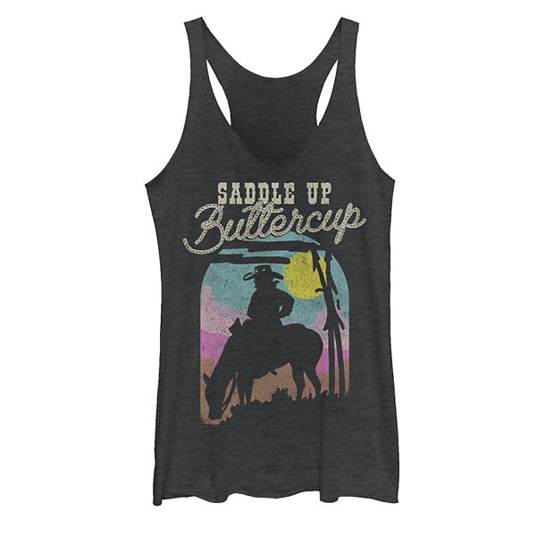 Juniors Fifth Sun Saddle Up Cowboy Silhouette Tank