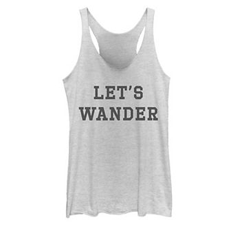 Juniors' Fifth Sun Lets Wander Text Tank Top