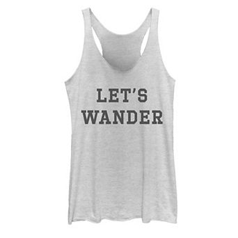 Juniors' Fifth Sun Lets Wander Text Tank Top