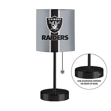 Las Vegas Raiders USB Charging Station Desk Lamp
