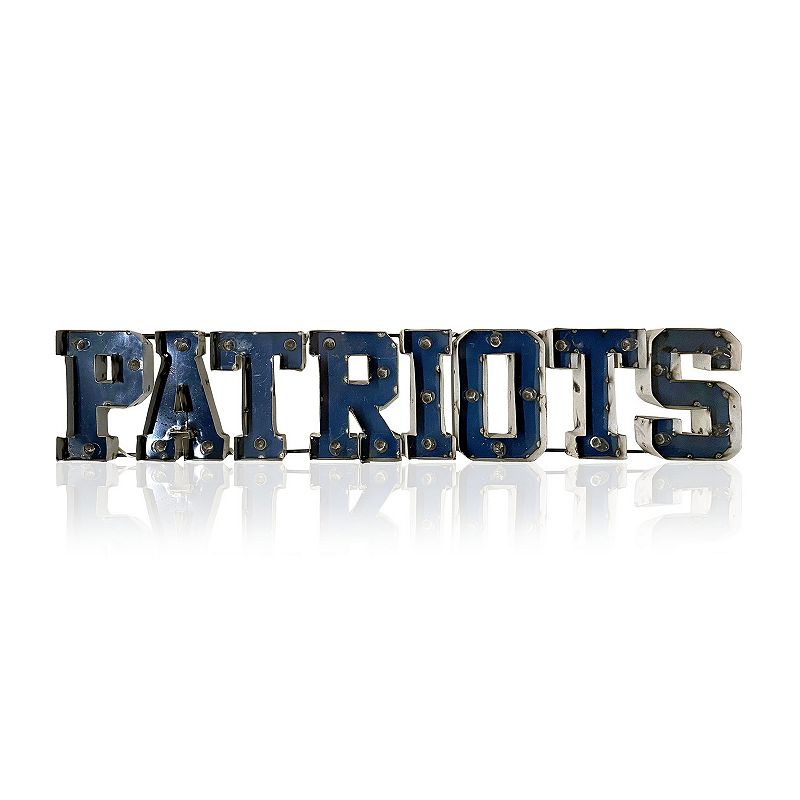 New England Patriots Light-Up Metal Sign, Multicolor
