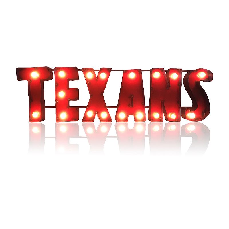 54786148 Houston Texans Light-Up Recycled Metal Sign, Multi sku 54786148