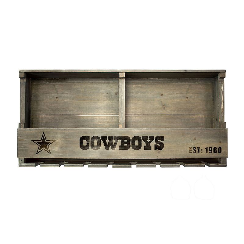 Dallas Cowboys Wine Bar Wall Shelf, Grey