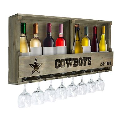 Dallas Cowboys Wine Bar Wall Shelf