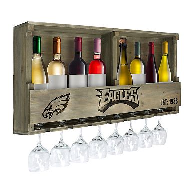 Philadelphia Eagles Wine Bar Wall Shelf