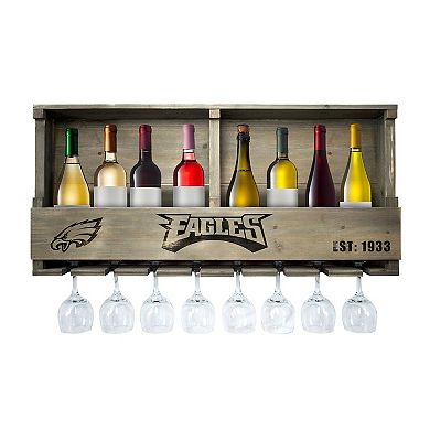 Philadelphia Eagles Wine Bar Wall Shelf