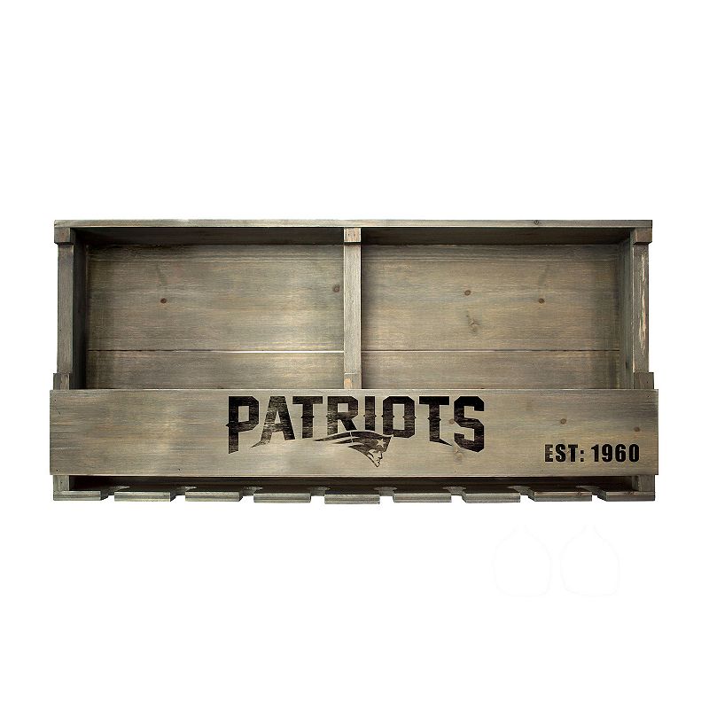 70288015 New England Patriots Wine Bar Wall Shelf, Grey sku 70288015