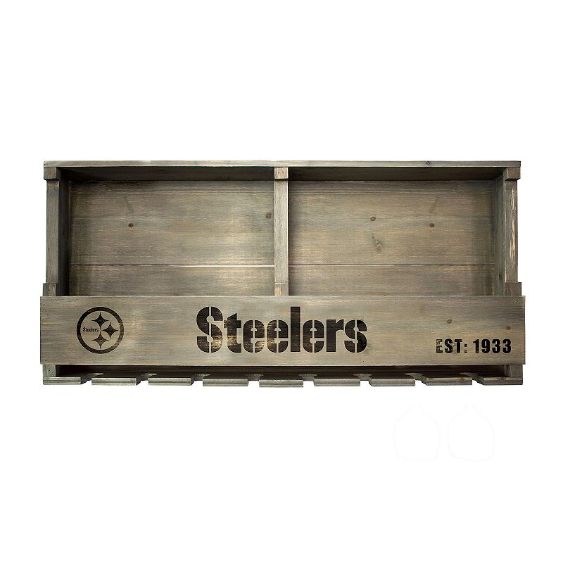 70288017 Pittsburgh Steelers Wine Bar Wall Shelf, Grey sku 70288017