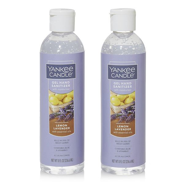 Yankee Candle Lemon Lavender Gel Hand Sanitizer with Moisturizer 2 (8 fl. oz.) Bottles