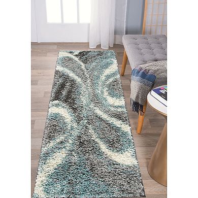 World Rug Gallery Swirl Shag Rug