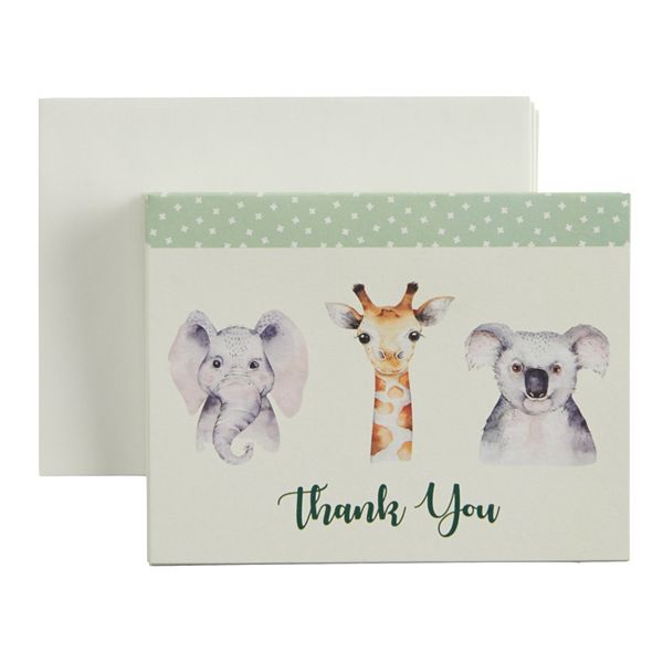 Baby Shower Animal Thank You Cards