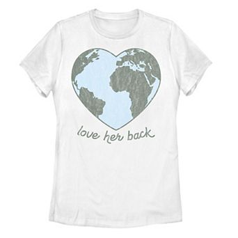 Juniors' Love Her Earth Graphic Tee