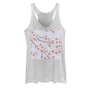 Juniors' Sakura Floral Graphic Tank Top