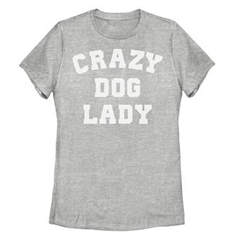 Juniors' Crazy Dog Lady Graphic Tee