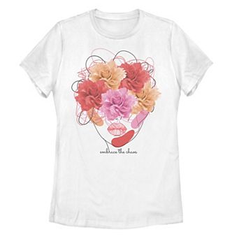 Juniors' Embrace the Chaos Floral Graphic Tee