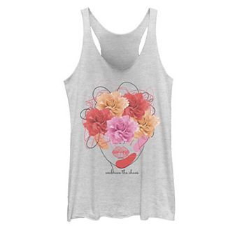 Juniors' Embrace the Chaos Floral Graphic Tank Top