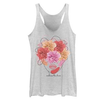 Juniors' Embrace the Chaos Floral Graphic Tank Top