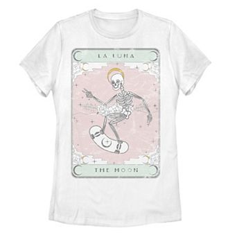 Juniors' Moon Skate Playing Card Graphic Tee
