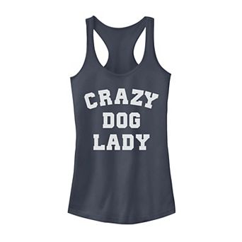 Juniors' Crazy Dog Lady Graphic Tank Top