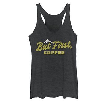 Juniors' But First Coffee Graphic Tank Top