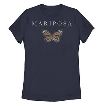 Juniors' Mariposa Remix Butterfly Graphic Tee
