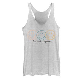 Juniors' "Love and Happiness" Line Art Tank Top
