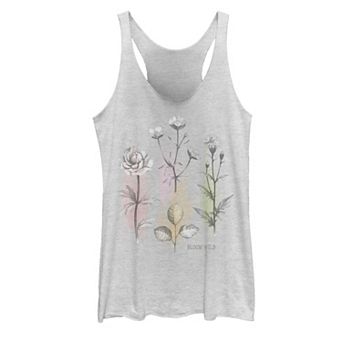 Juniors' Botanical Flowers Tank Top