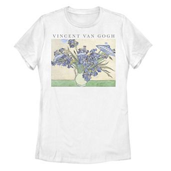 Juniors' Van Gogh Alien Floral Tee