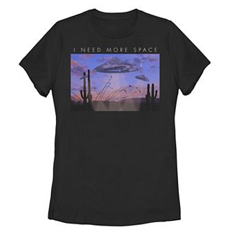 Juniors' Alien Desert Text Tee