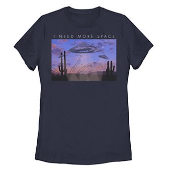 Juniors' Alien Desert Text Tee