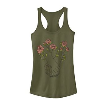 Juniors' Come Together Floral Graphic Tank Top