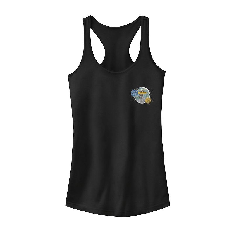 Juniors Art In Space Graphic Tank, Girls, Size: XS, Black