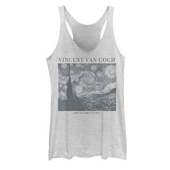 Juniors' Vincent Van Gogh The Starry Night Painting Racerback Tank Top