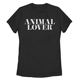 Juniors' Animal Lover Typographic Graphic Tee