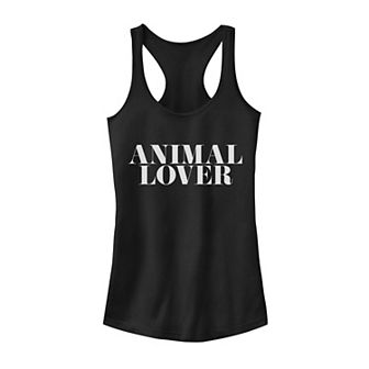 Juniors' Animal Lover Typographic Graphic Tank Top
