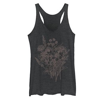Juniors' Vintage Bouquet Floral Graphic Tank Top