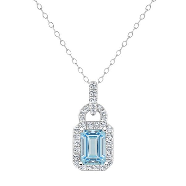 Celebration Gems Sterling Silver Blue Topaz & White Topaz Accent ...