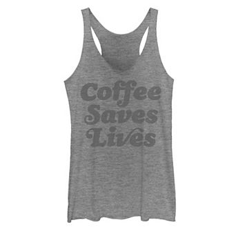 Juniors' Coffee Saves Lives Graphic Tank Top
