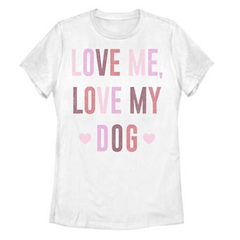 Juniors' Love My Dog Graphic Tee