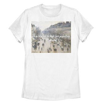 Juniors' Perfection Pissarro Artsy Graphic Tee