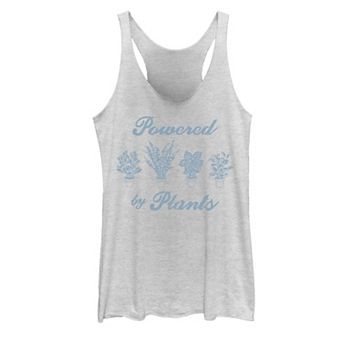 Juniors' Powered by Plants Graphic Tank Top