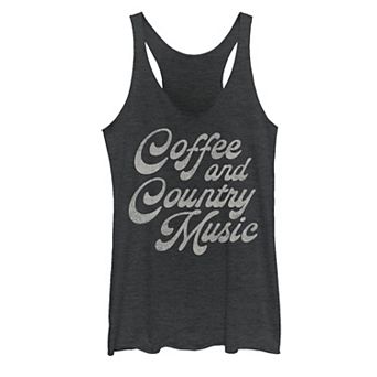 Juniors' Country & Coffee Cowboy Graphic Tank Top