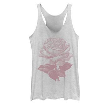 Juniors' Rose Floral Graphic Tank Top