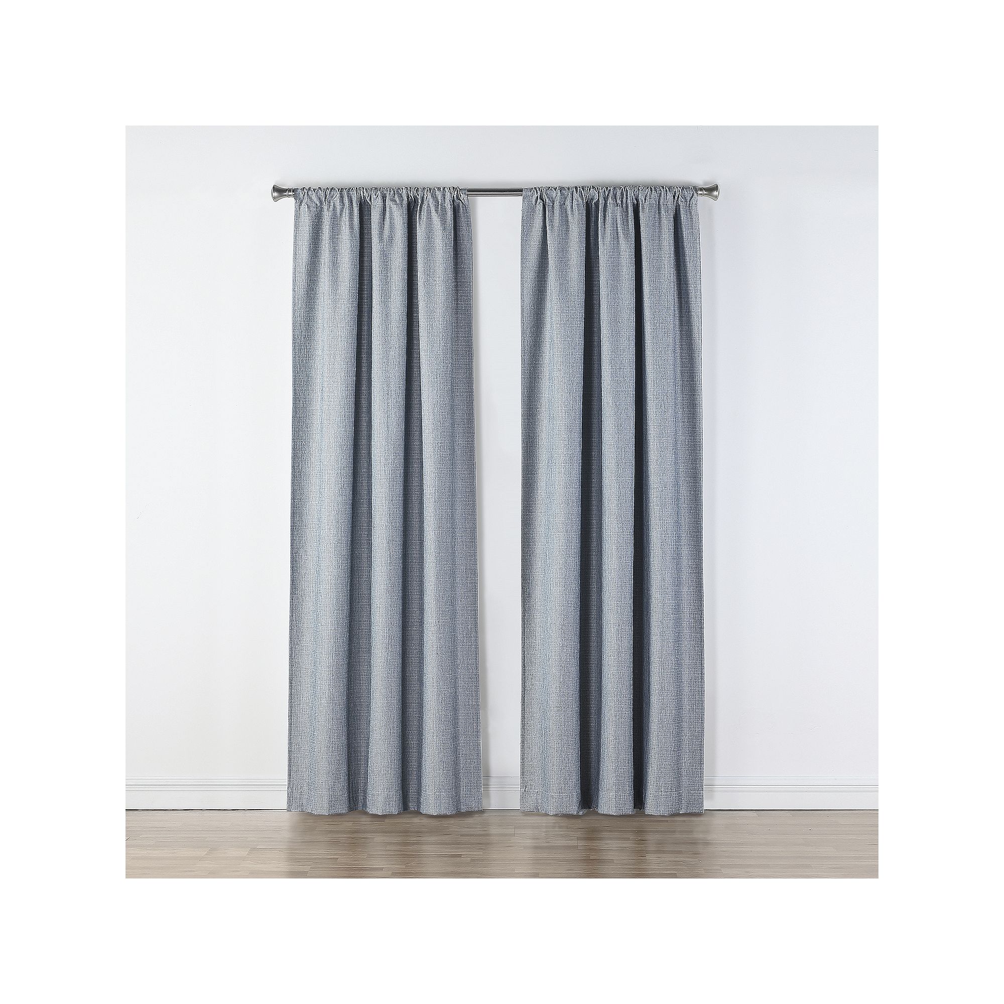B. Smith 2-pack Total Blackout Window Curtain Set, Blue