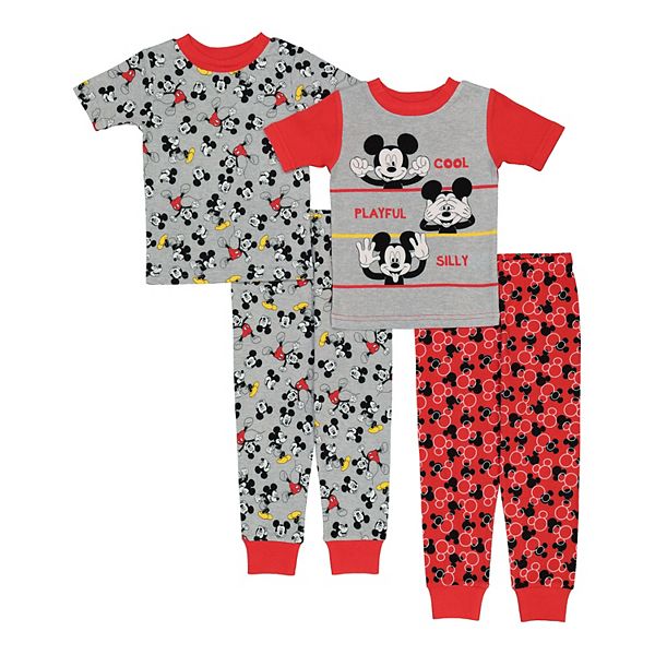 Disney s Mickey Mouse Toddler Boy 4 Piece Pajama Set