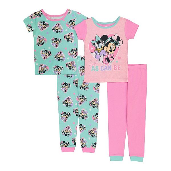 Disney s Minnie Mouse Toddler Girl 4 Piece Minnie Sweet Pajama Set