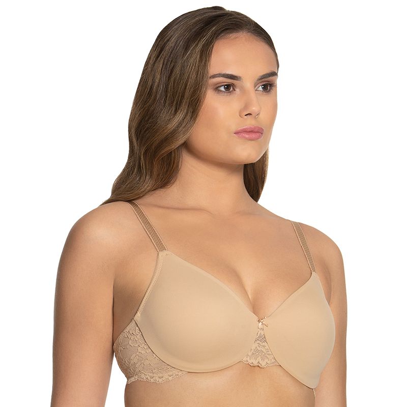 Dominique Lena Soft and Sexy Lace Minimizer Back Smoothing Bra 7309, Women's, Size: 40 G, Latte