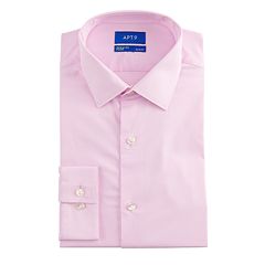 Apt. 9 Slim Fit Pinstripe Spread Collar Dress Shirt, $45