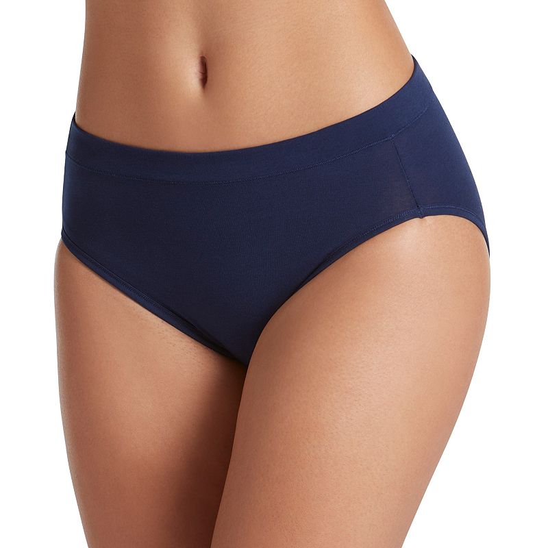 Women's Jockey® Cotton Stretch Hi-Cut Panty 1555, Size: 6, Just Past Black